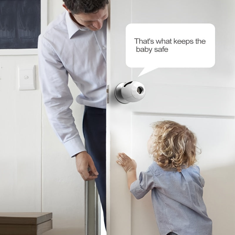 Bolalar xavfsizligi eshik tutqichlari qoplamalari Oq, bardoshli, qayta ishlatiladigan, oson olib tashlanadigan, ikki tomonlama qulflash bilan xavfsizlik