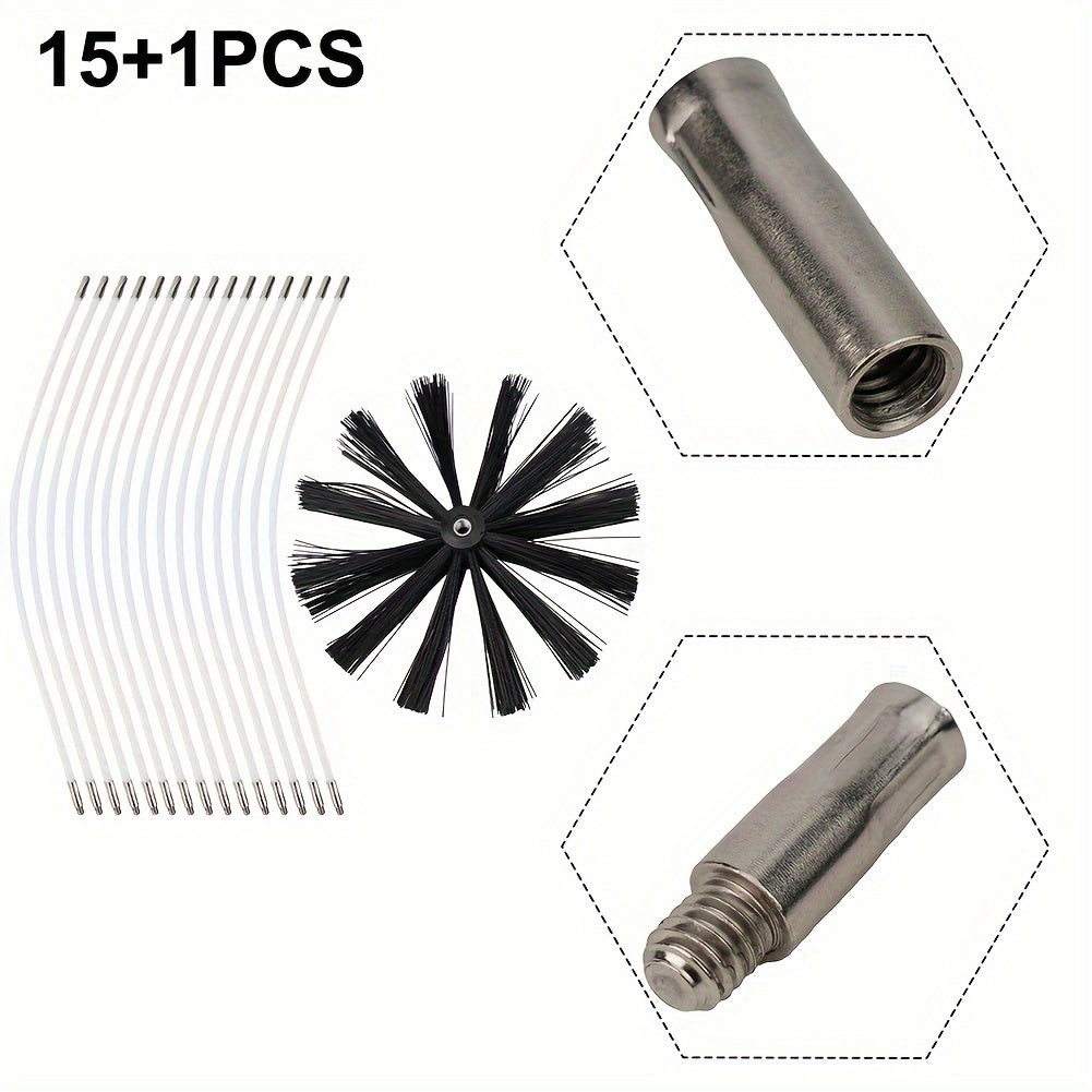 Durable Extendable Plastic Cleaning Brush for Chimneys Hoods Boilers