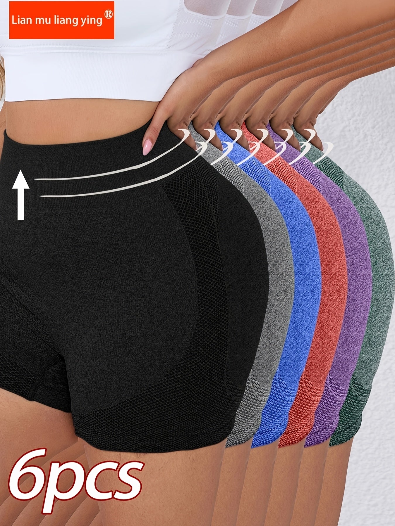 Women's High-Waist Yoga Shorts Plus Size Butt-Lifting Seamless Workout Set