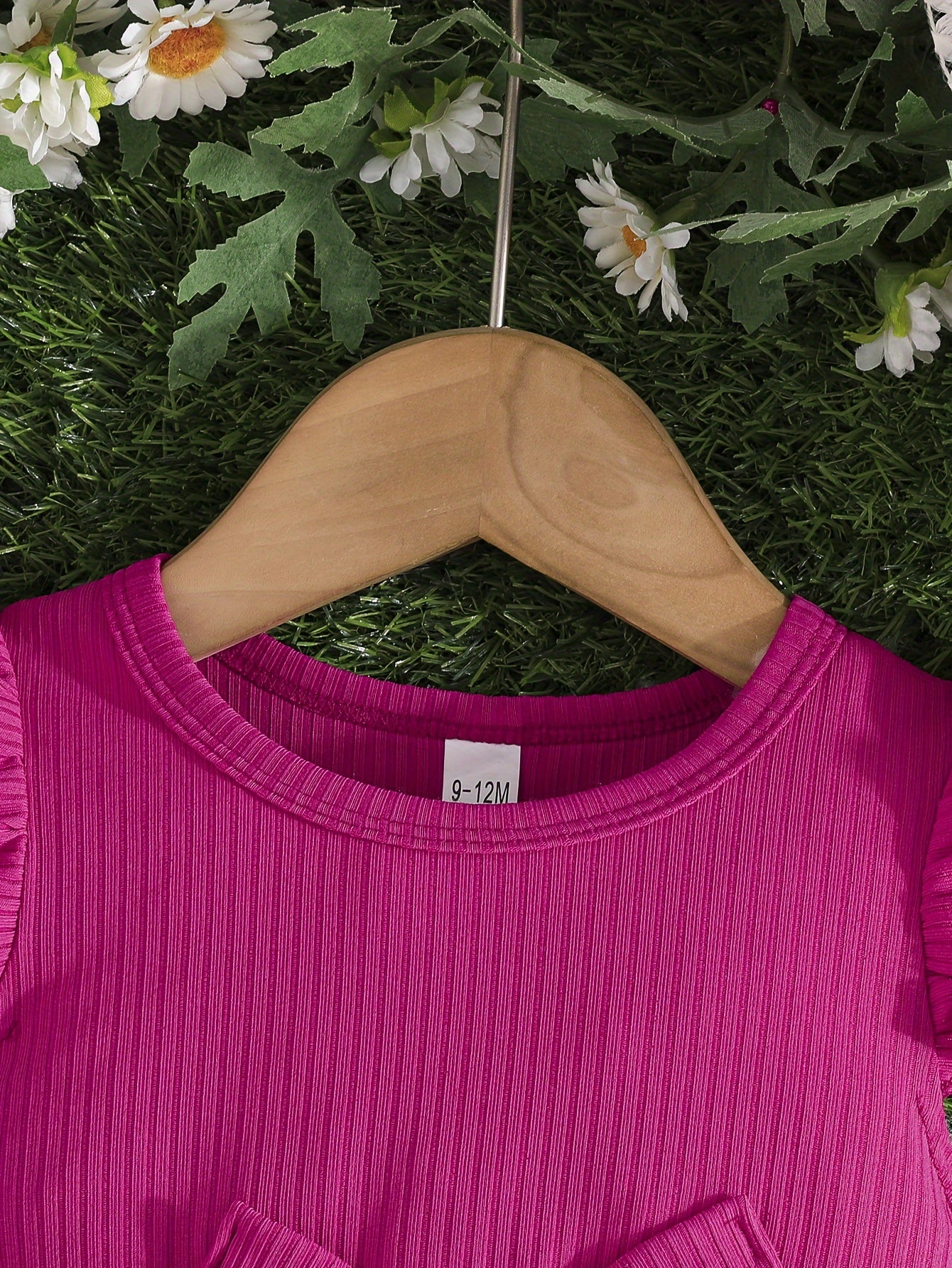 Girls Summer Dress Set with Bow, Heart Pattern, Polyester, 0-3 Years