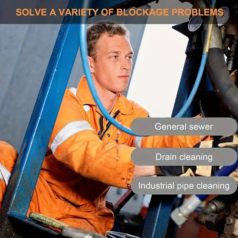 5pc Stainless Steel Sewer Jetter Nozzles with Multiple Jetting Options and Quick Connector