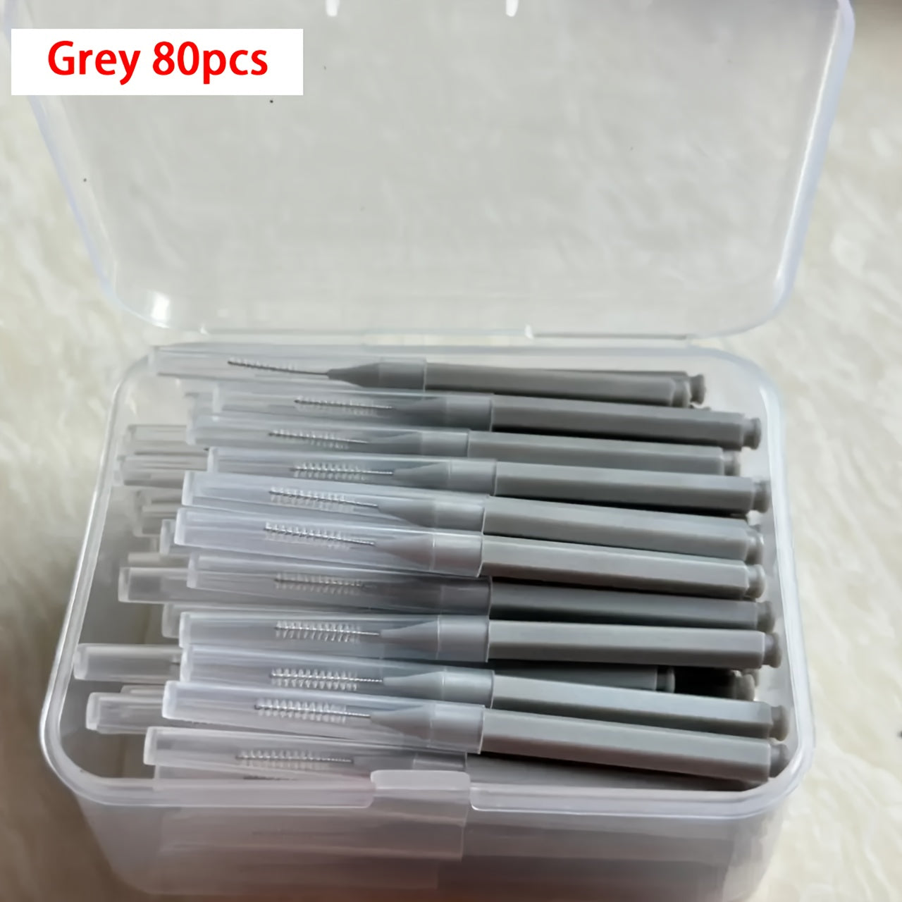 80 dona interdental cho'tkalar tishlarni tozalash uchun mikrotoʻqimalik sochlar bilan tartar olib tashlash