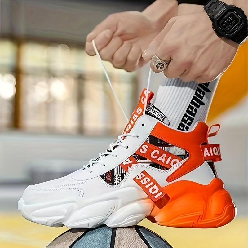 Men's High-Top Sneakers for Basketball Running Casual All-Season Durable Rubber Sole
