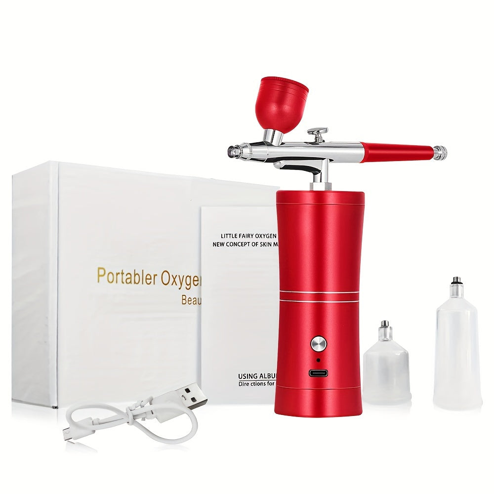 Compact Airbrush Kit with Rechargeable Battery, Mist Sprayer, Spray Gun for Nail Art Crafts and Tattoos