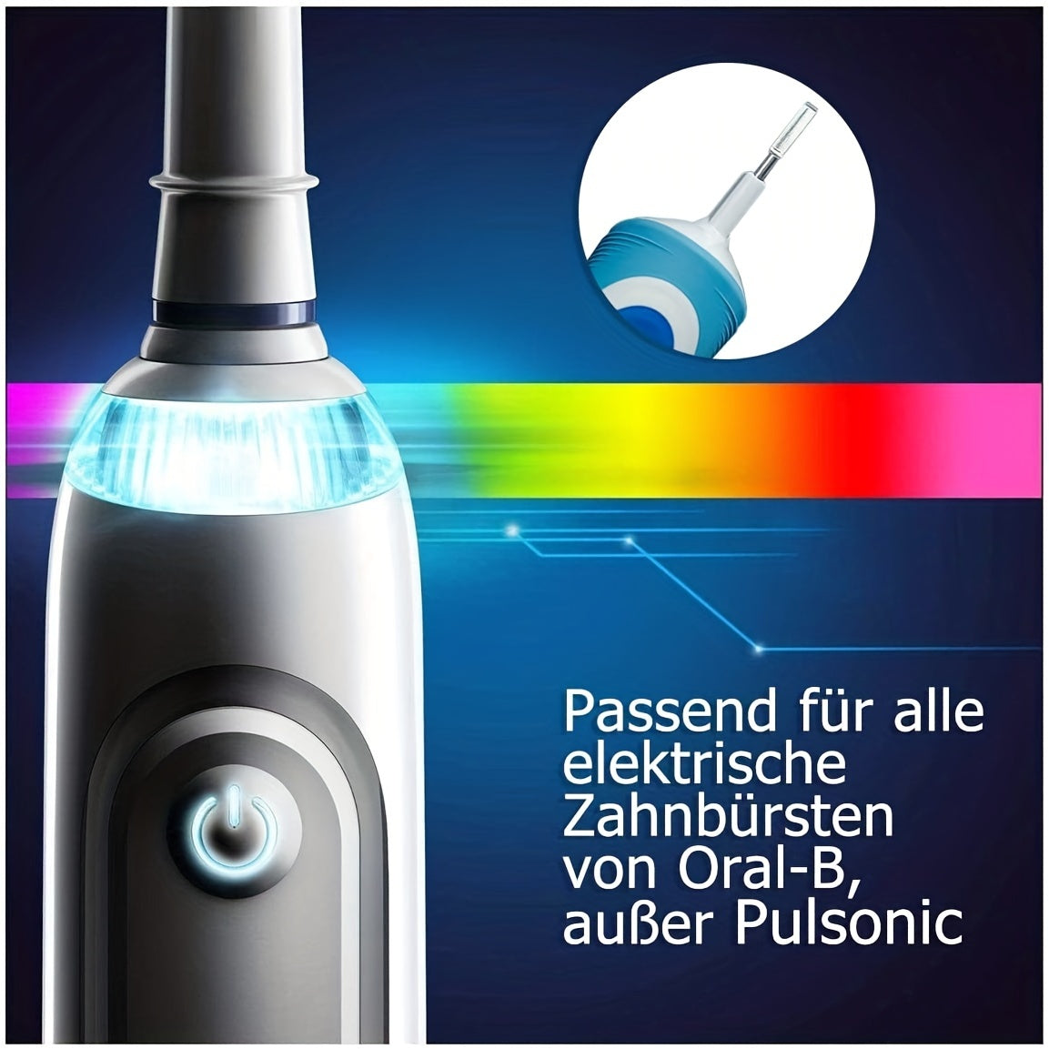 Cabezas de cepillo de repuesto con cerdas suaves y sensibles para cepillo de dientes eléctrico, negro, paquete de 8