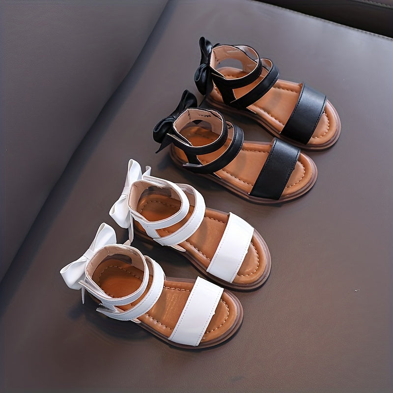 Kichkina qizlar uchun sandallar ochiq barmoqli, bog'lamli, yozgi, engil, sirpanishga qarshi PU TPR