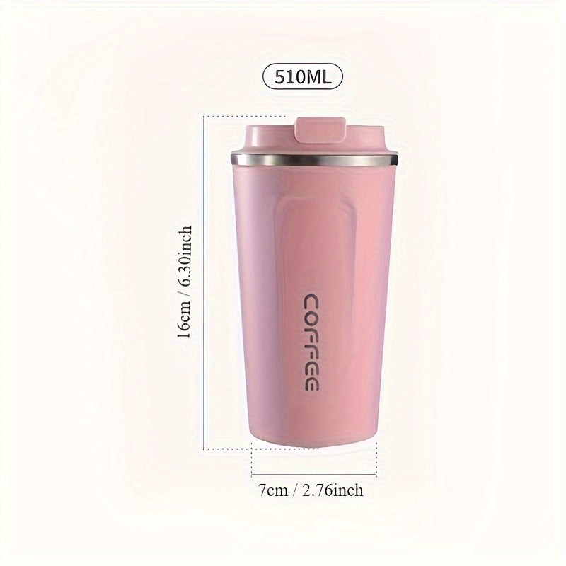 Smart Stainless Steel Double-Layer Vacuum Coffee Cup with Temperature Display