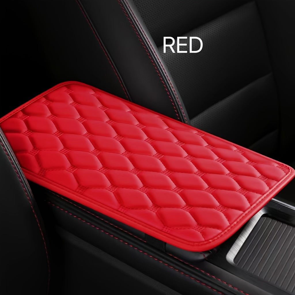 Подлокотник для автомобиля, кожаная стеганая подушка для всех автомобилей в красном, черном, сером, коричневом, зеленом и бежевом цветах