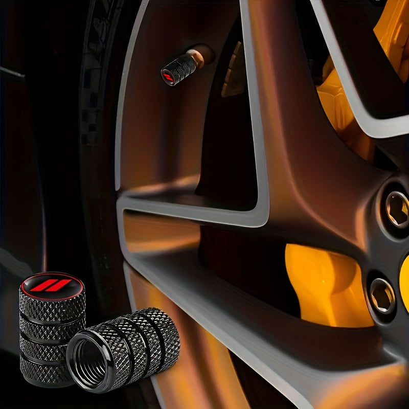 4pcs Universal Aluminum Alloy Car Tire Valve Caps Dust Cover Vehicle Accessory