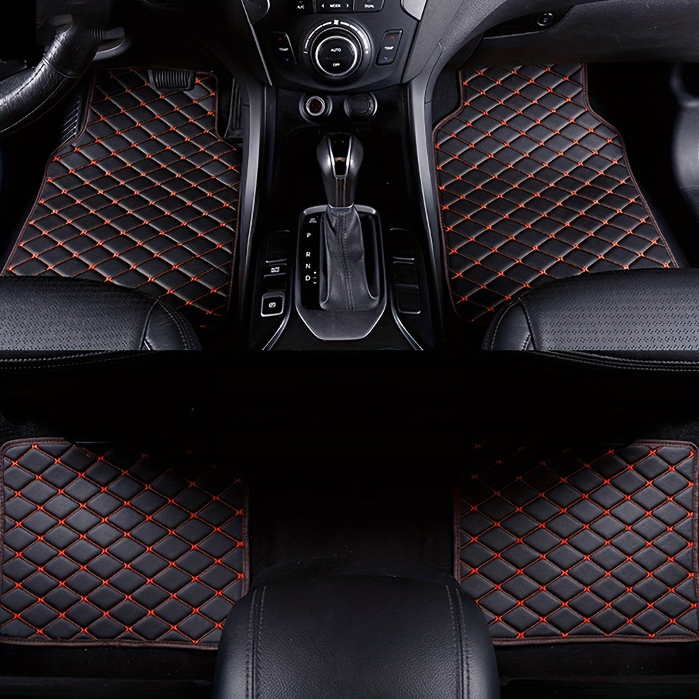 Universal Waterproof Car Floor Mats Set Front and Rear Auto Rugs