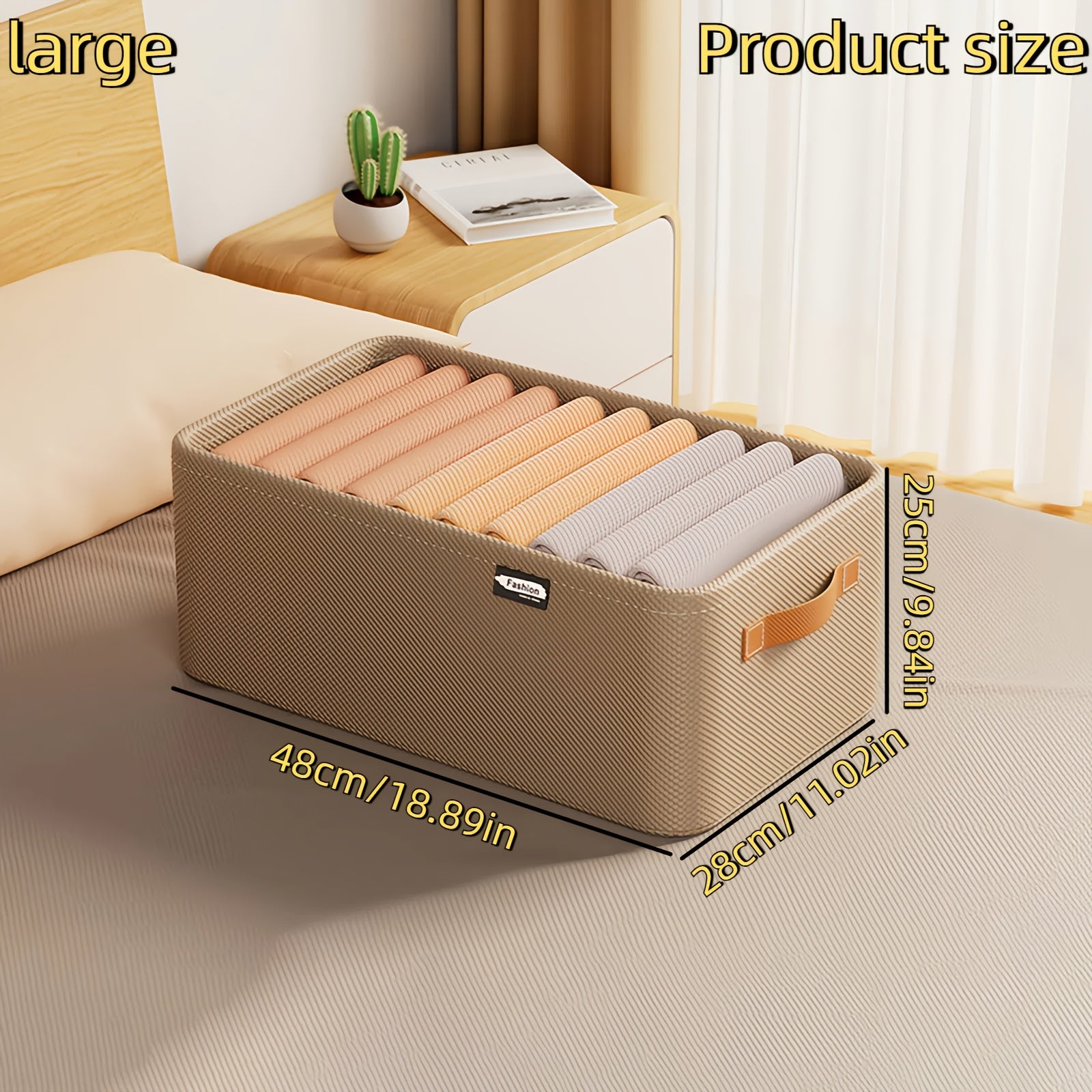 Многофункциональная складная корзина для хранения с ручкой для организации одежды, одеял и экономии места в шкафах, спальнях и общежитиях. Практичный помощник для хранения в доме.