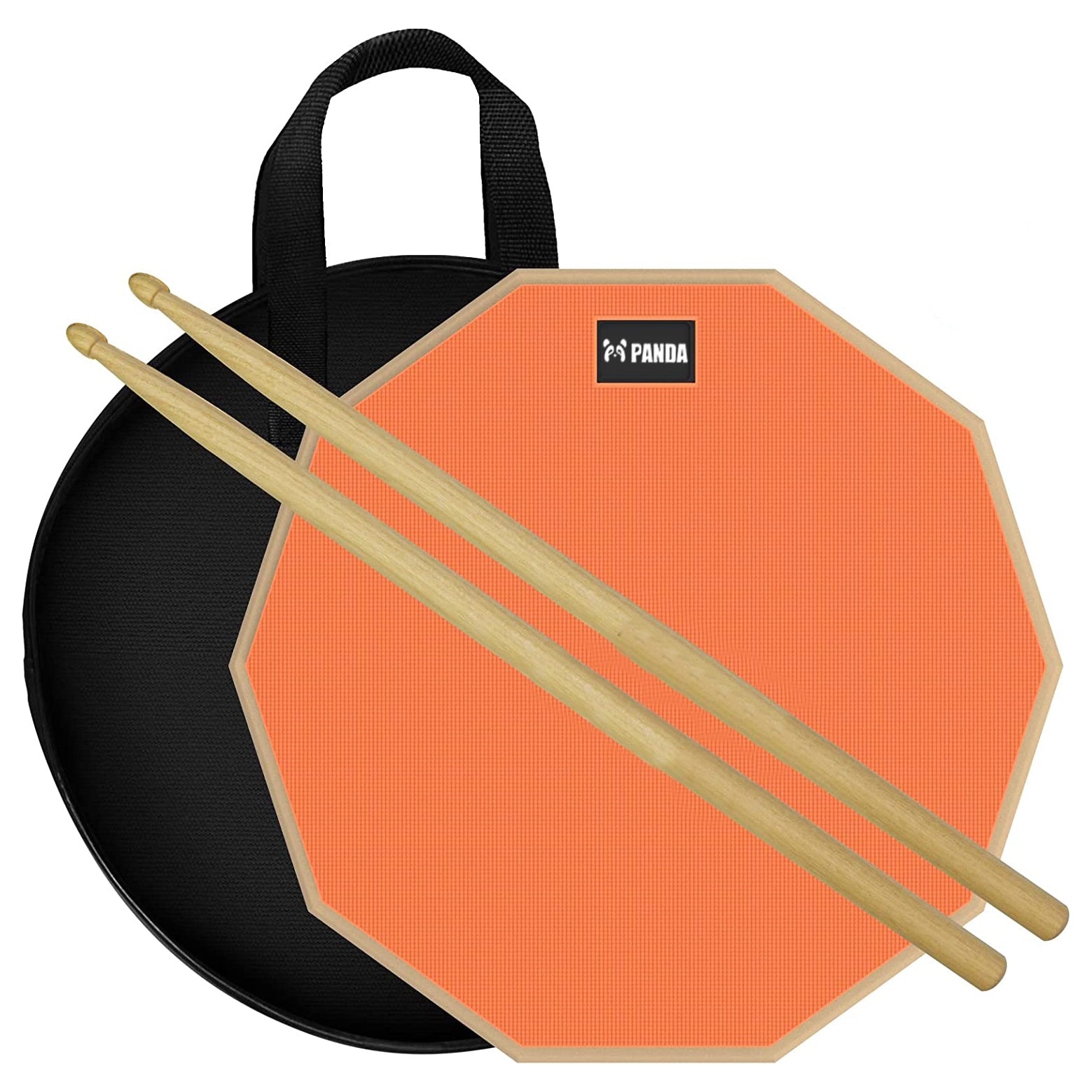 12-Inch Silicone Double-Sided Silent Drum Practice Pad Set with Mute Tips and Sticks