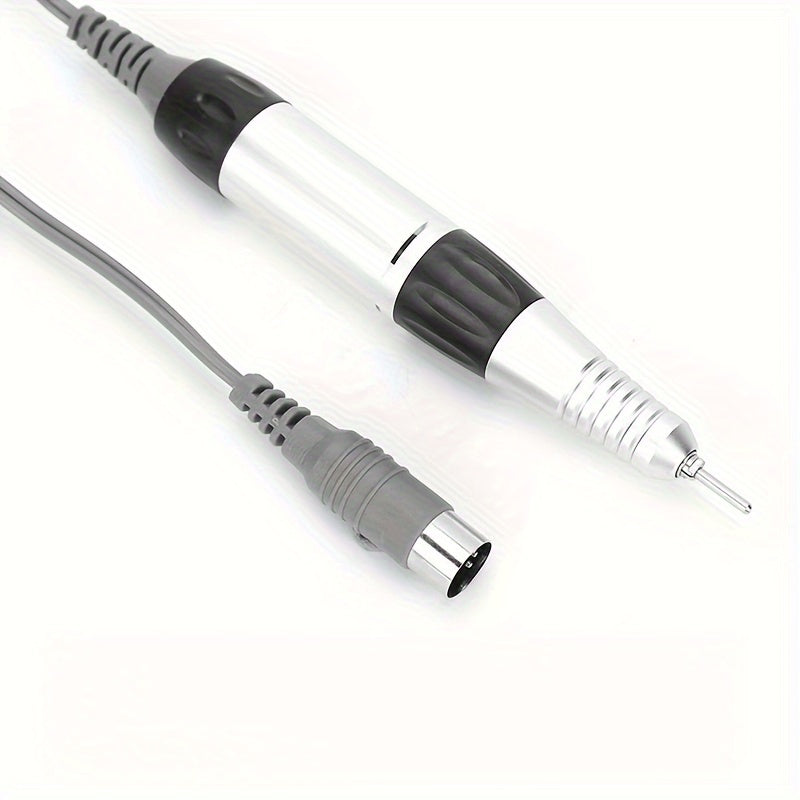 White Electric Nail Drill Pen for Manicure Pedicure Polishing 35000RPM Iron Emery Grit