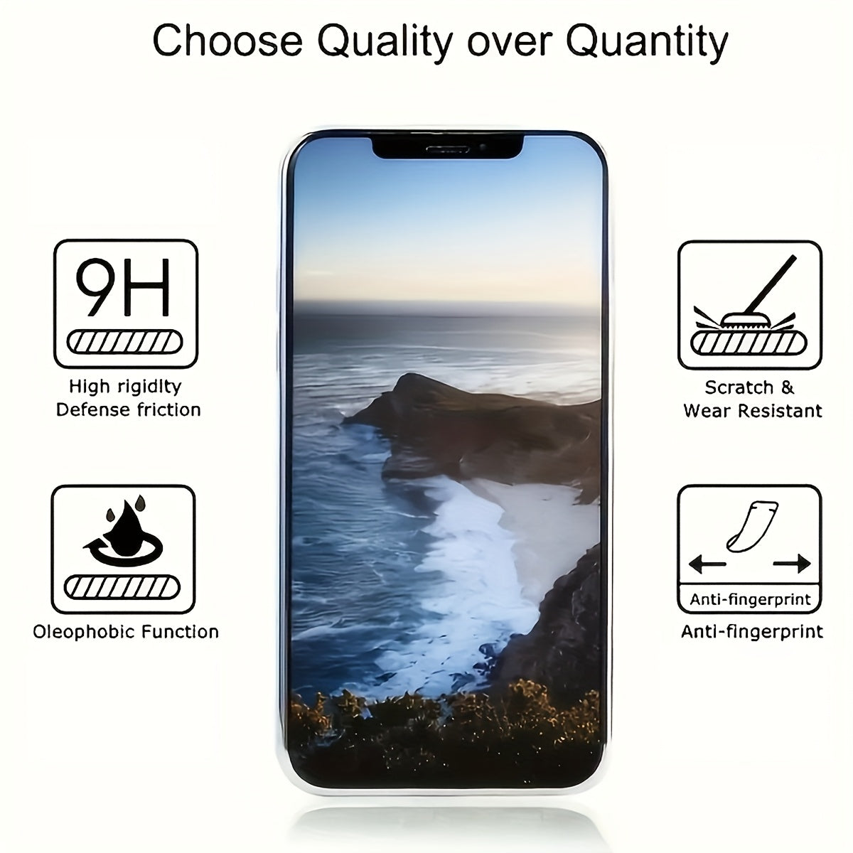Pack of 3 Tempered Glass Screen Protectors for iPhone 16 16 Plus 16 Pro Max 12-15 Pro Max Ultra HD 9H Hardness
