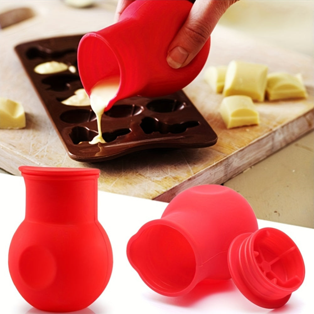 Silicone Chocolate Melting Pot with Lid for Baking and Fondue