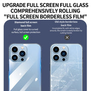 2 шт. закаленного стекла для задней пленки для защитного стекла iPhone высокого разрешения, против царапин