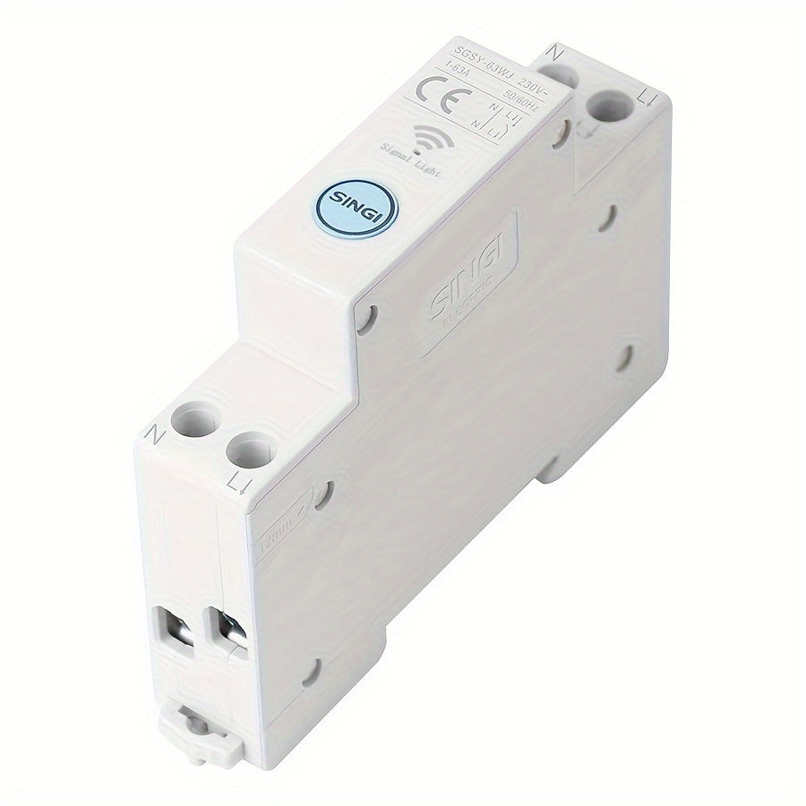 WiFi Smart Circuit Breaker Adjustable 1-63A DIN Rail Wireless Remote Control Metering Home Automation