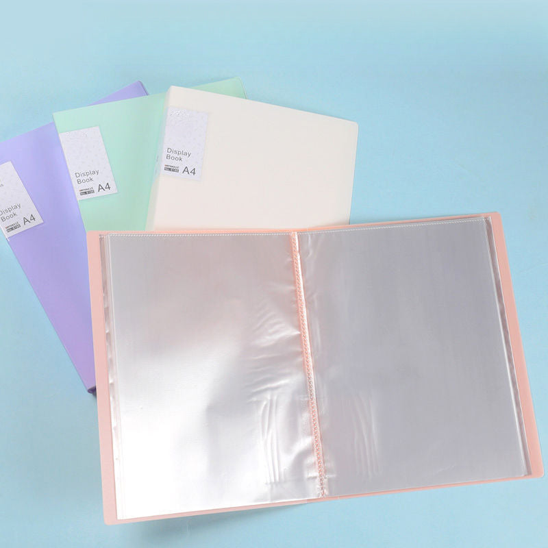 A4 Transparent PP Plastic File Folders Set for Office Art and Photo Storage