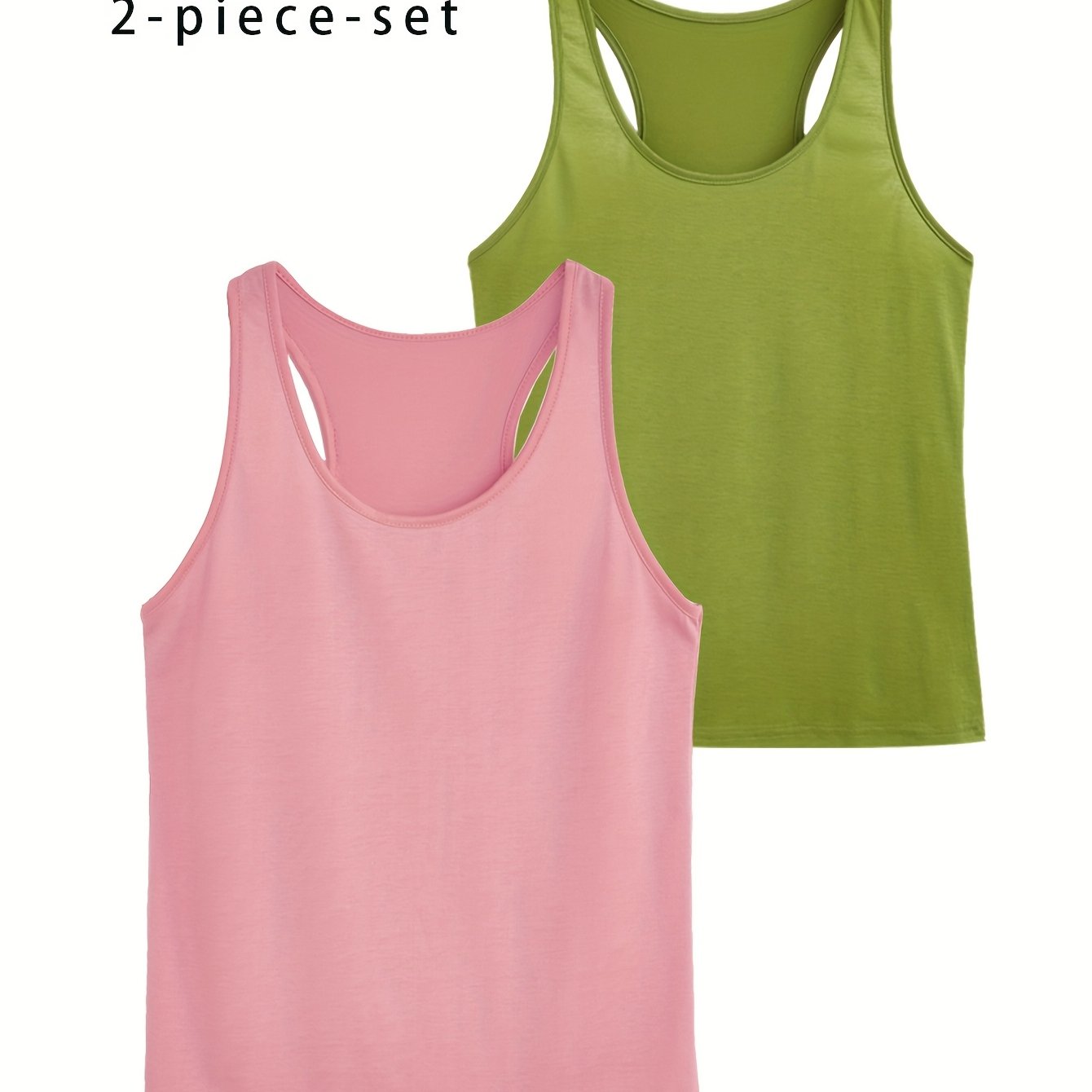 Women's Plus Size Casual Off-Shoulder Vest Set 2pcs Black White