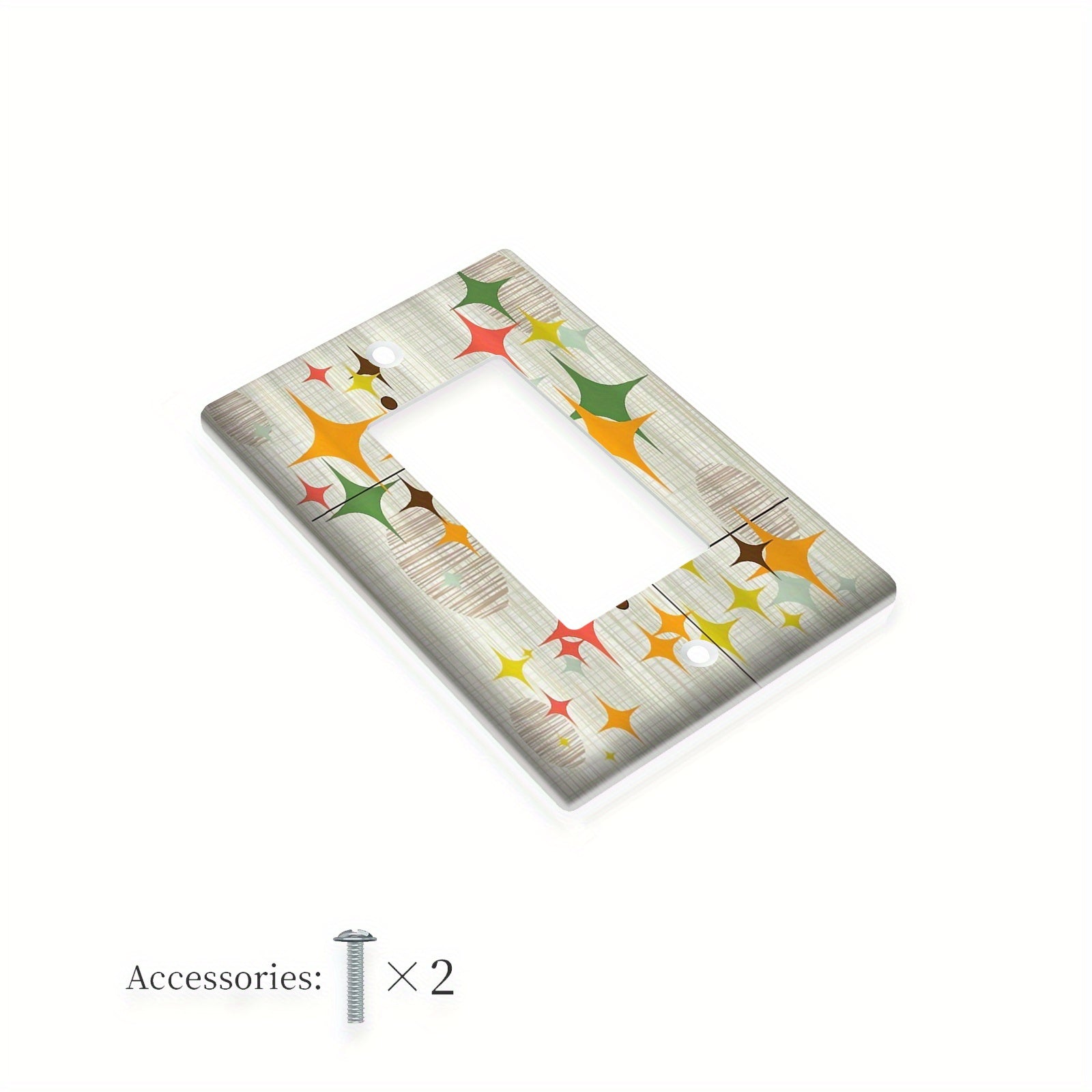 Mid-Century Modern Wall Plate Decorative Light Switch Cover Easy to Clean Versatile for Home Decor