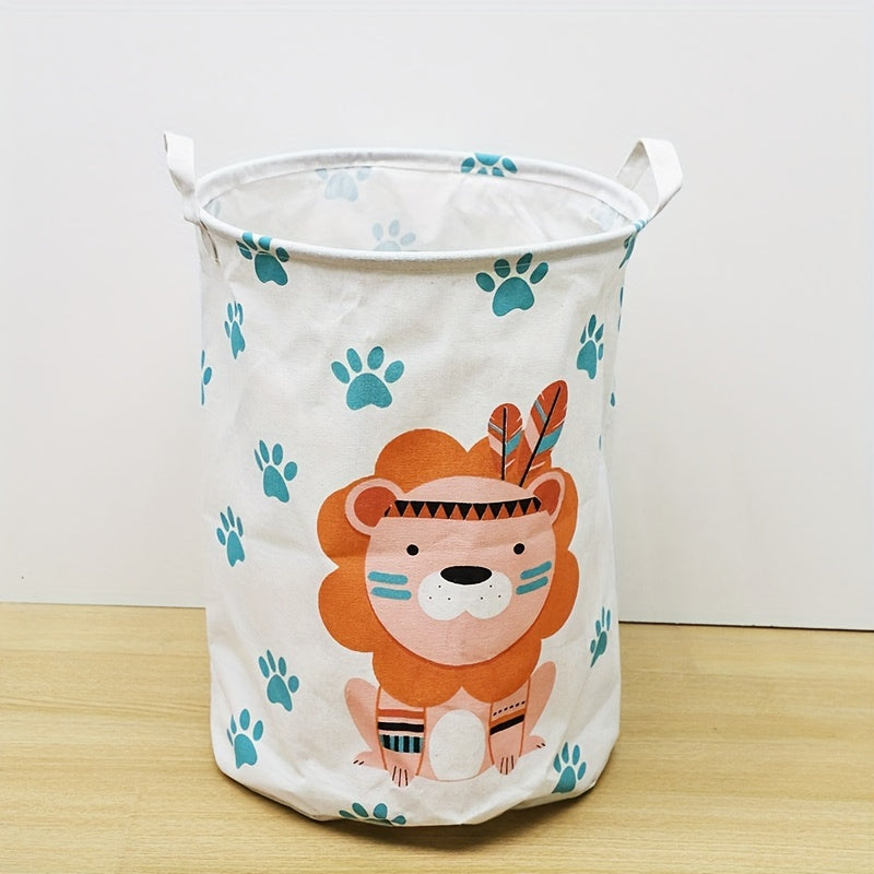 Cesta de almacenamiento plegable de dibujos animados para ropa, juguetes y artículos del hogar