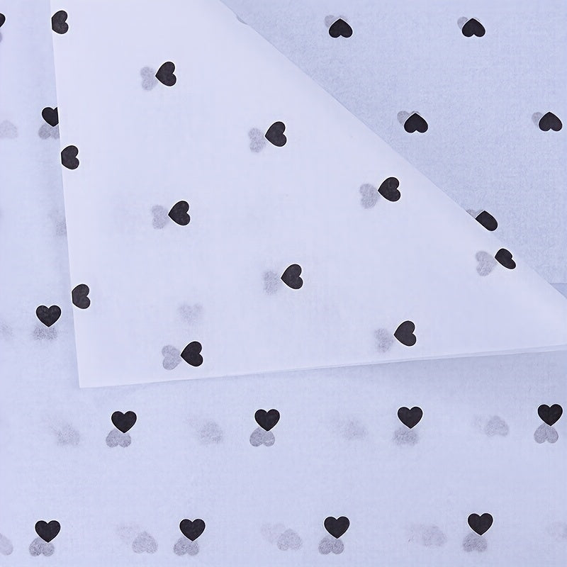 25 Sheets Small Peach and Love Heart Sydney Paper for Gift Wrapping and Decorations