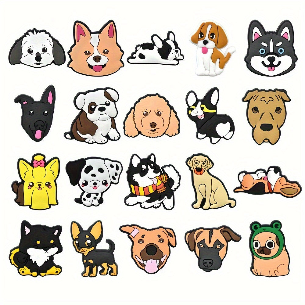 20pcs Dog Shoe Charms Plastic Accessories for Dogs Pugs Husky Breeds