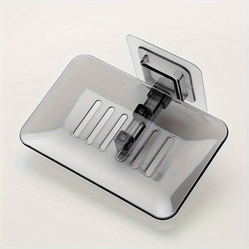 Wall-Mounted Soap Dish No Drilling Space-Saving Bathroom Organizer