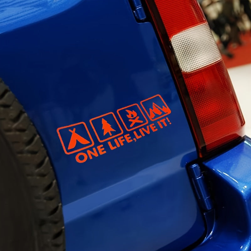 Camping Car Sticker Vinyl Decal for Auto Window Tailgate Outdoor Enthusiast