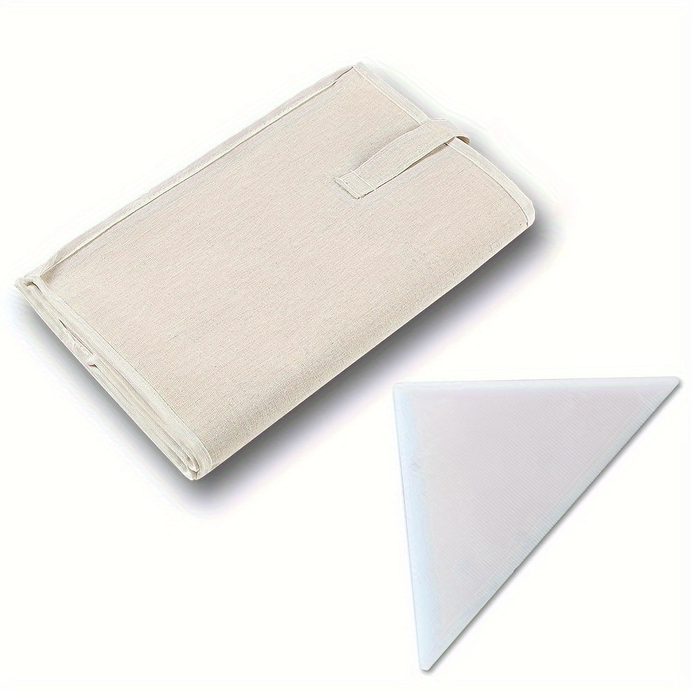 1 dona Hanger Storage Organizer bilan tartibga keling! Ushbu Triangle Bag qulay tashish va joyni tejash uchun tutqich va pastki plitaga ega. Halloween yoki Rojdestvo sovg'alaringiz uchun hangerni qulay saqlang.