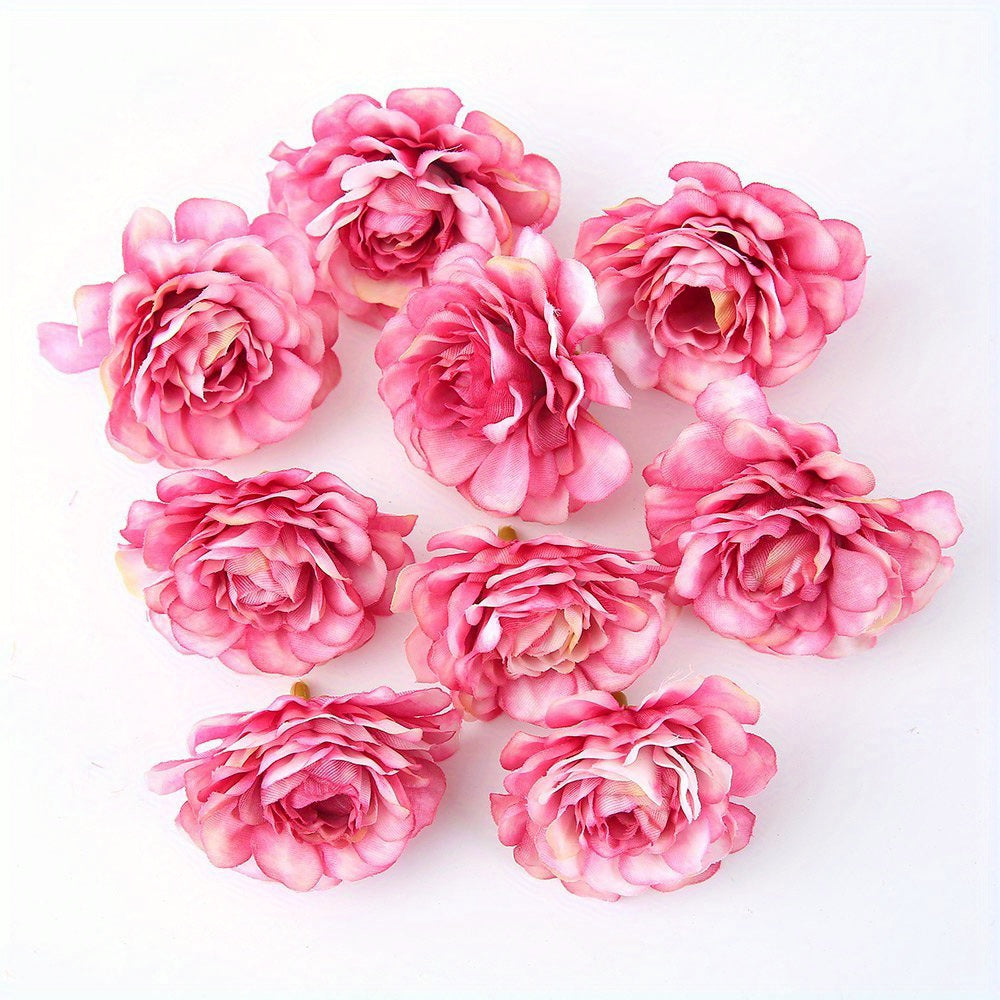 10/20pcs Multi-Layer Artificial Rose Head Flowers for Wreaths and Home Decor