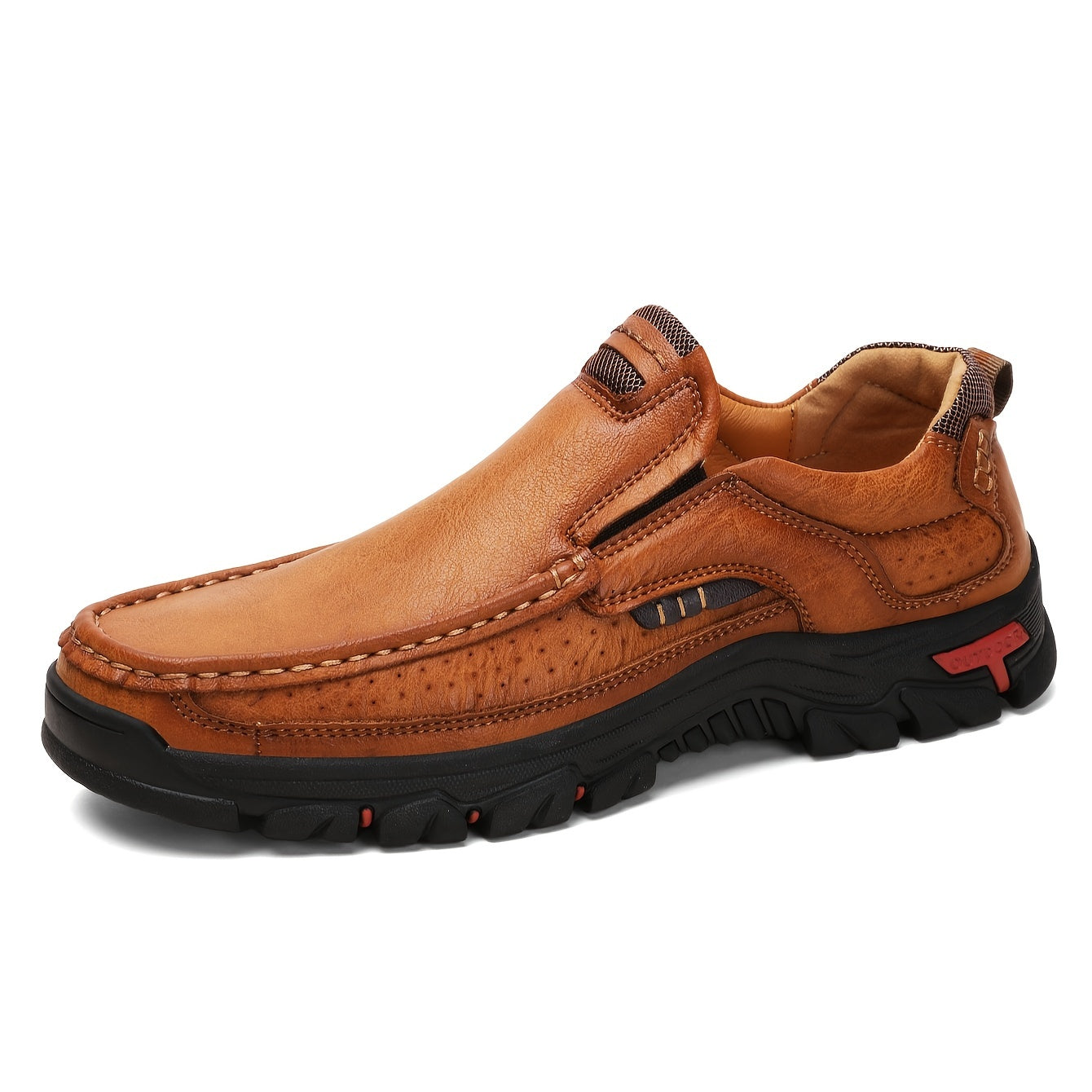 Men's PU Leather Loafers Casual Slip-On Shoes for Outdoor Activities in Spring and Autumn