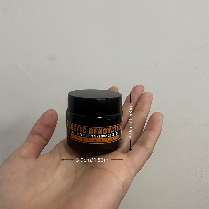 Crema restauradora para el interior del coche para plástico, tablero, neumáticos, reparación de asientos, negro, resina ABS