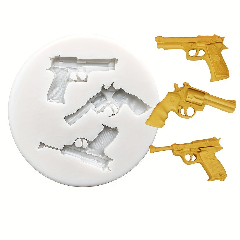 Silicone Gun Bullet Chocolate Mold for Candy Fondant and Treats