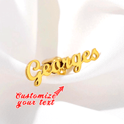 Men's Stainless Steel Cufflinks with Custom Name for Weddings and Formal Events