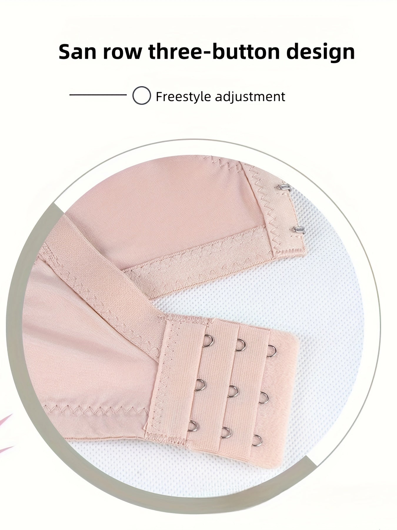 Plus Size Wireless Lace Push-Up Bra with Triple Hook Closure Breathable Nylon Spandex