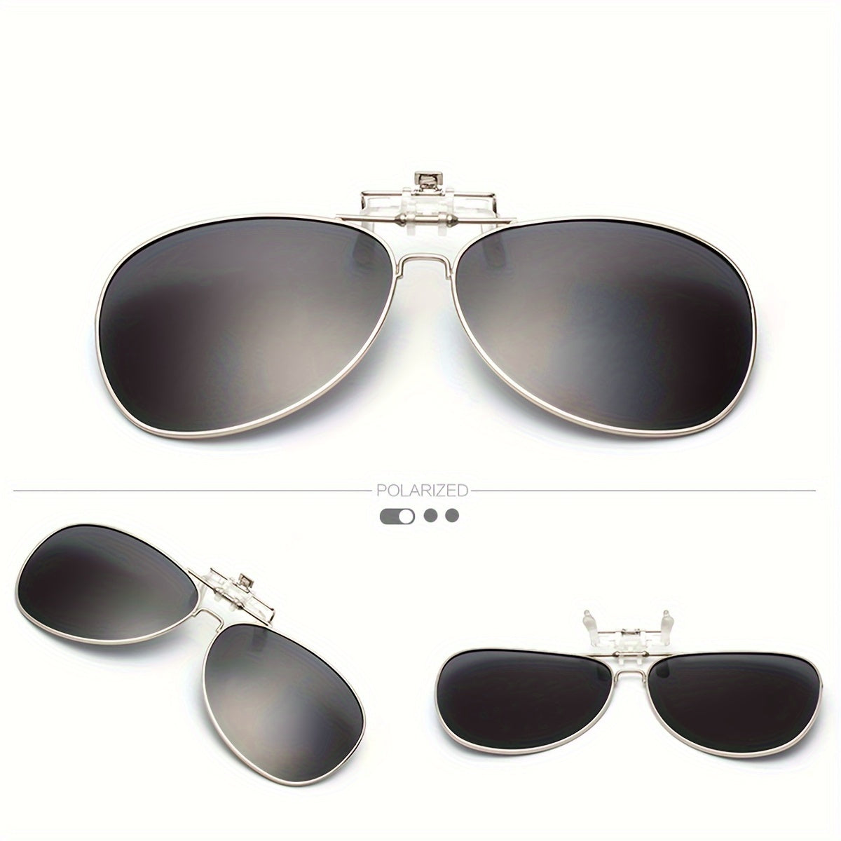 Получите винтажный вид с этими классическими очками с поляризованными линзами, с крупной оправой и модно оформленным клипом. Идеально подходит для кемпинга на свежем воздухе, отпуска или просто для повседневной носки.