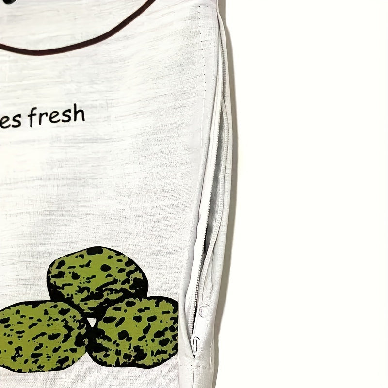 Qayta ishlatiladigan kanvas saqlash sumkasi, sabzavotlar uchun, tortma yopilish va yangi saqlash yorlig'i bilan