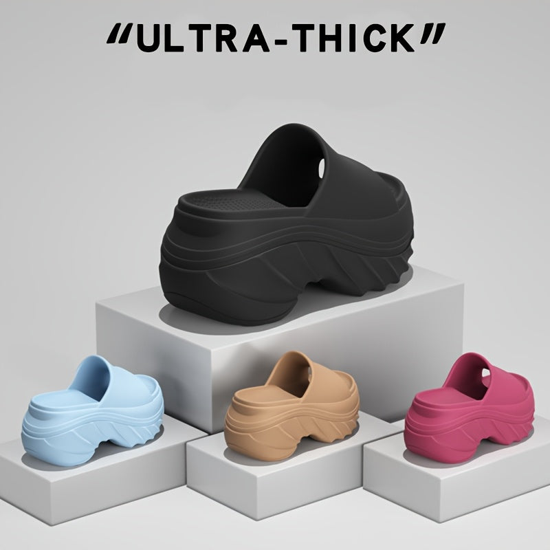 Women’s Summer EVA Slip-On Slippers Soft Non-Slip Open-Toe Pink Black