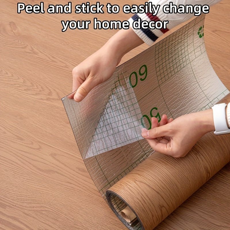 Self-Adhesive 3D Imitation Tree Pattern Wallpaper for Kitchen and Living Room Decor