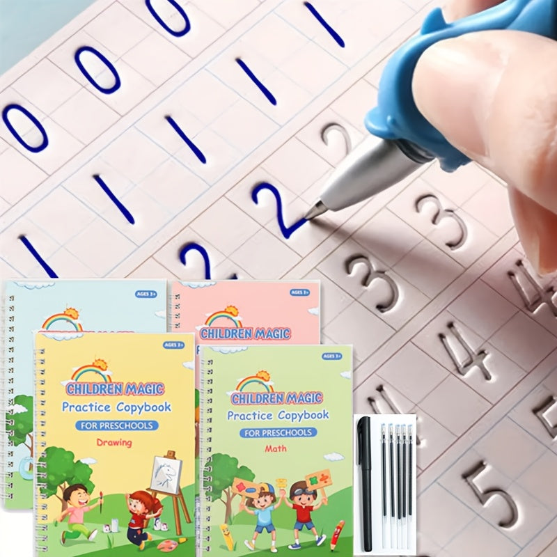 Educational Writing Set for Beginners with Notebooks Pen Refills and Stickers