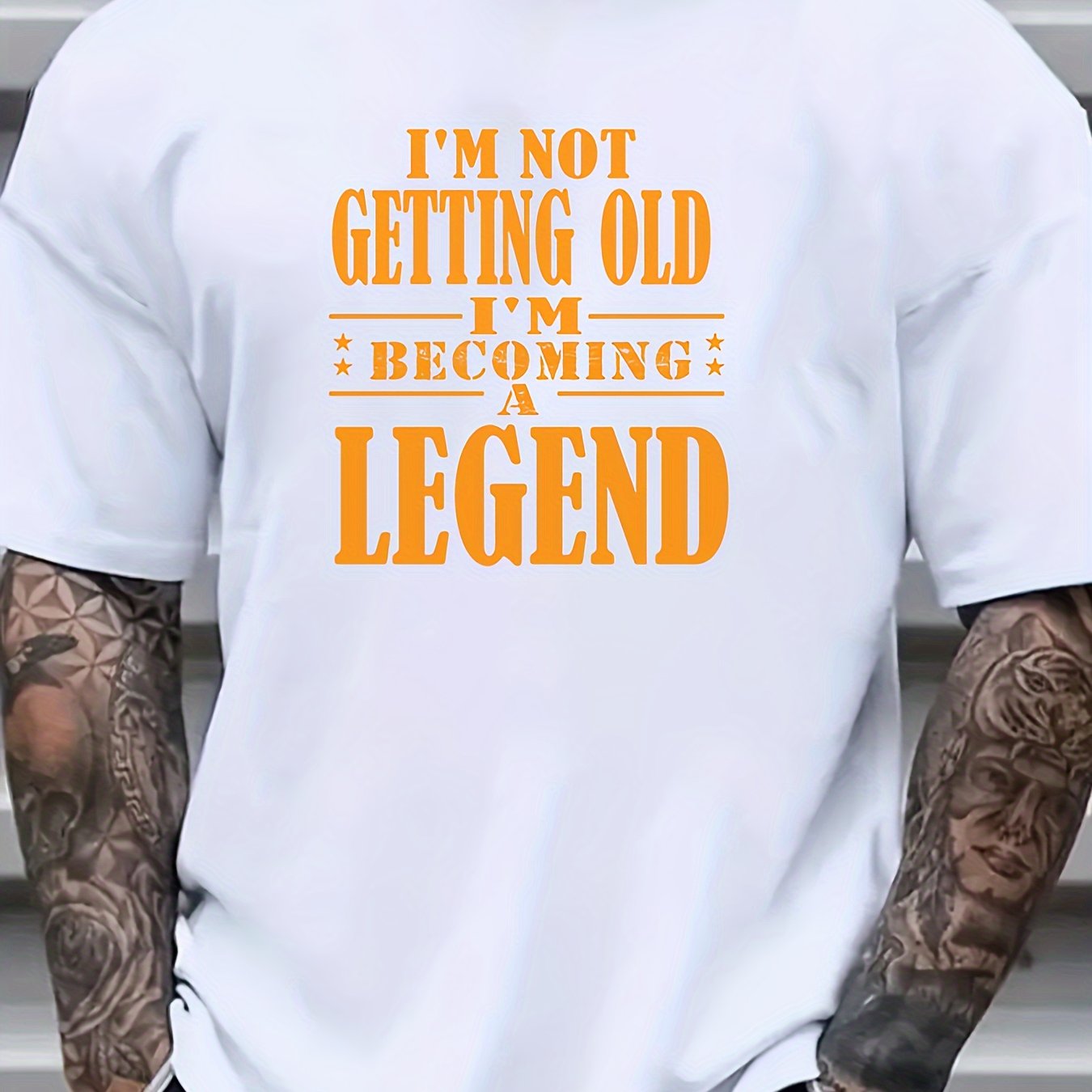 Men's Plus Size Polyester Graphic Print T-Shirt Casual Summer Loose Fit