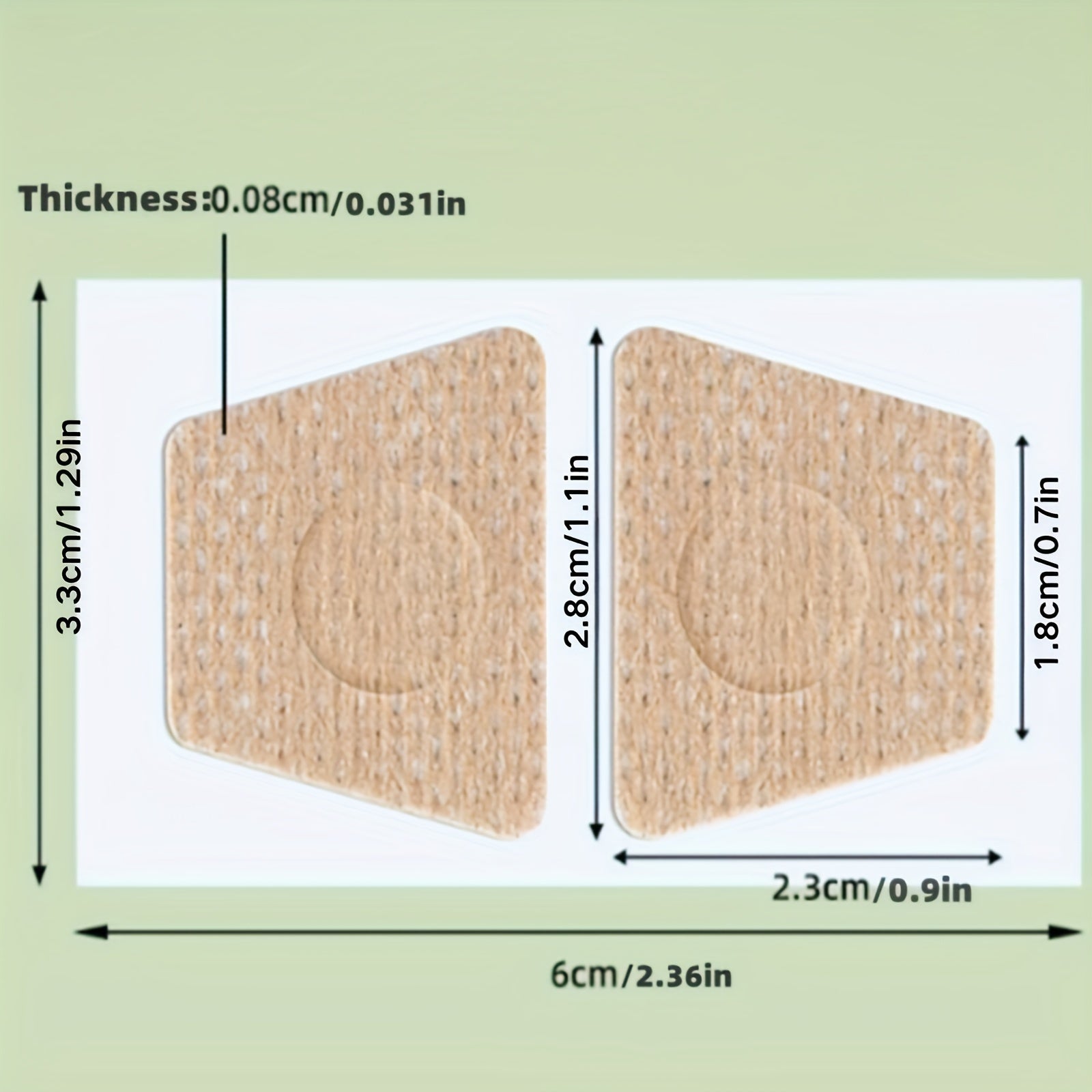 Qalinlashgan tirnoqlar uchun 50 dona tirnoq parvarishi stikerlari, ikki tomonlama qalin yopishtiruvchi lenta bilan