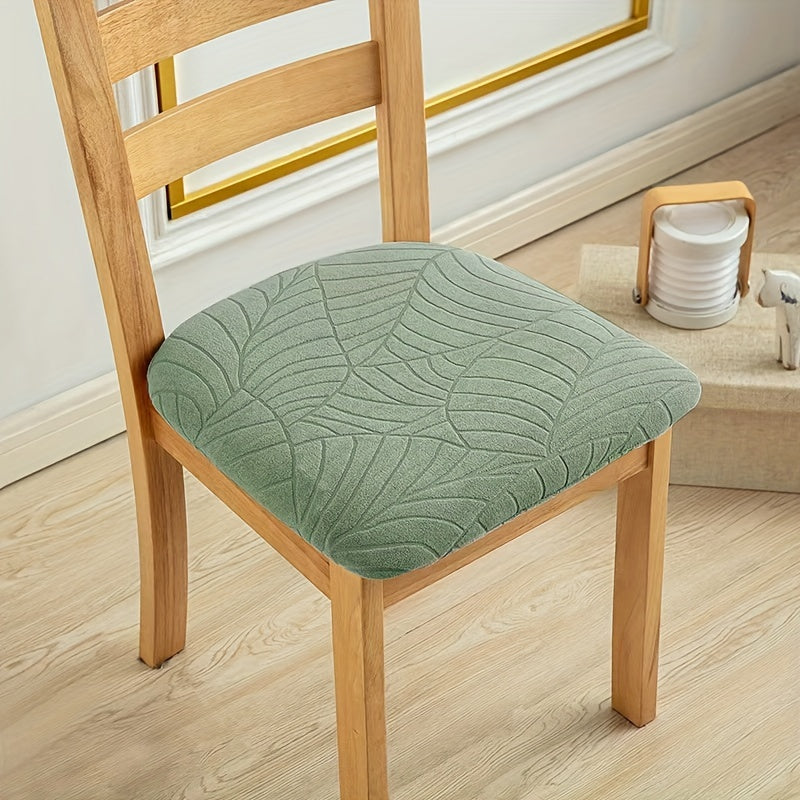 Stretch Chair Cover Polyester Natural Wood Finish All-Season Dining Room Seat Protector