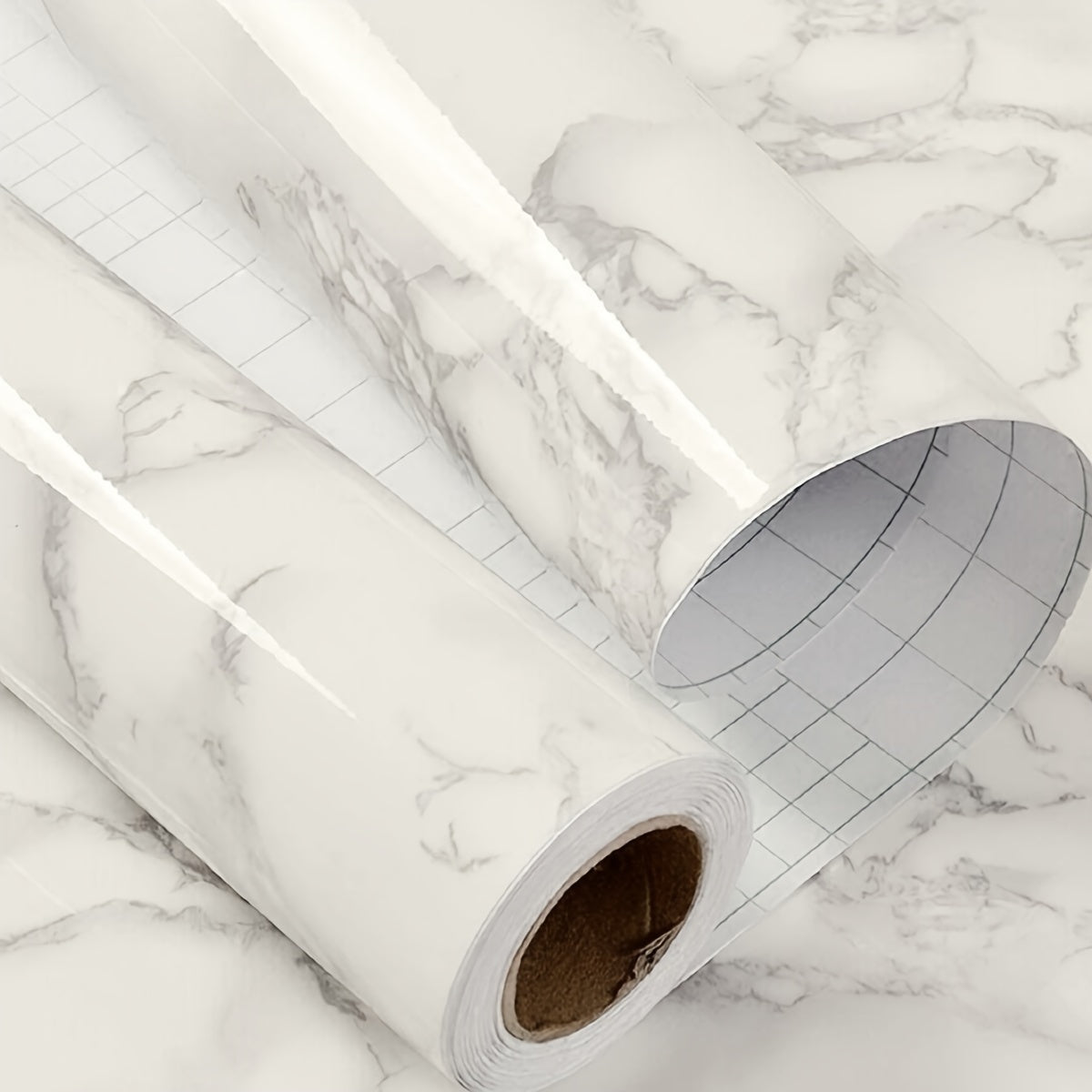 Self-Adhesive Waterproof Wallpaper Black Marble Pattern 40cm x 100cm for Kitchen Backsplash