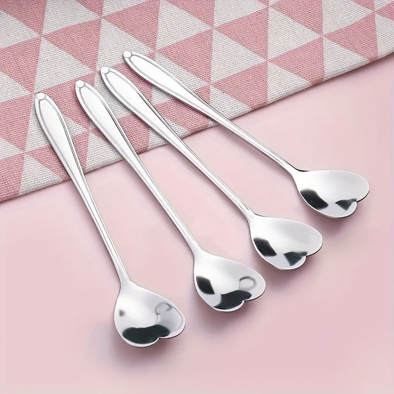 Heart-Shaped Stainless Steel Spoon Set for Holiday and Daily Use