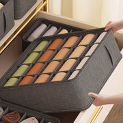 Organizador de ropa interior y calcetines de tela, caja de almacenamiento para cajón 3 en 1 para hogar, dormitorio, residencia universitaria