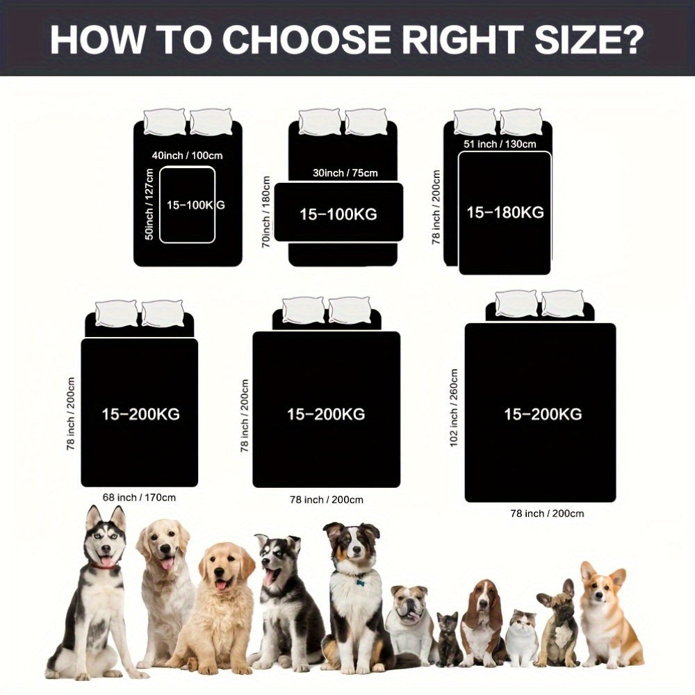 Dark Grey Waterproof Pet Mat for Dogs and Cats with Anti-Fouling Properties 75x180cm