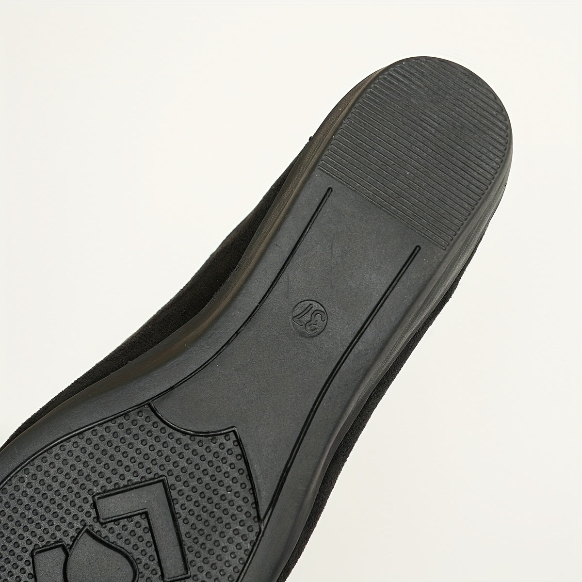 Women's Gray Mary Jane Flats with Bow - Lightweight Slip-On Comfort Shoes