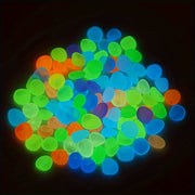 100 Pieces Glowing Decorative Aquarium Rocks Fish Safe ABS for Gardens and Outdoor Decor